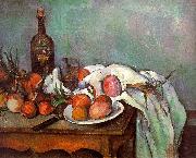 Onions and Bottles Paul Cezanne